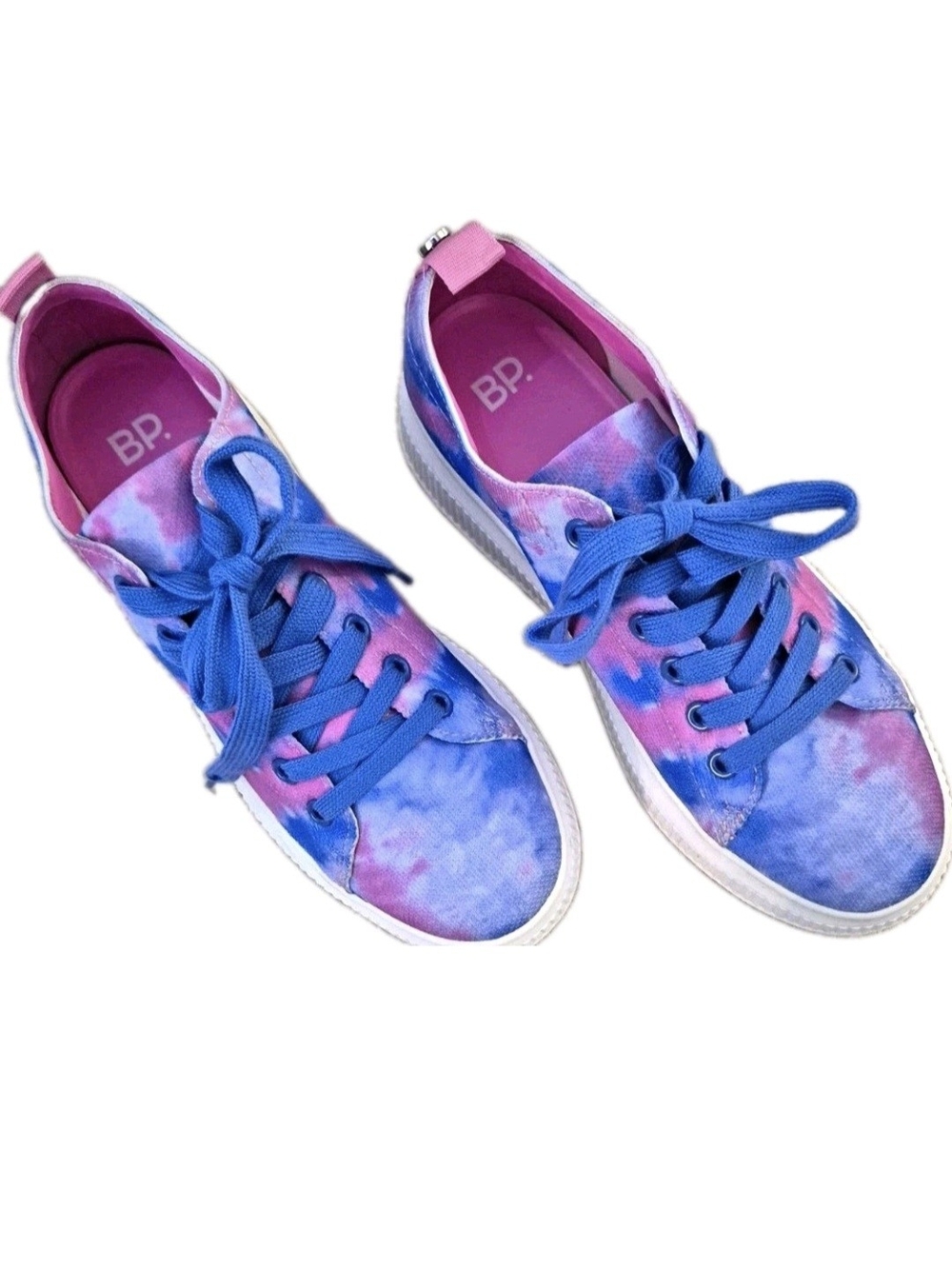 bp Women's Blue & Pink Tie-Dye Low Top Sneakers